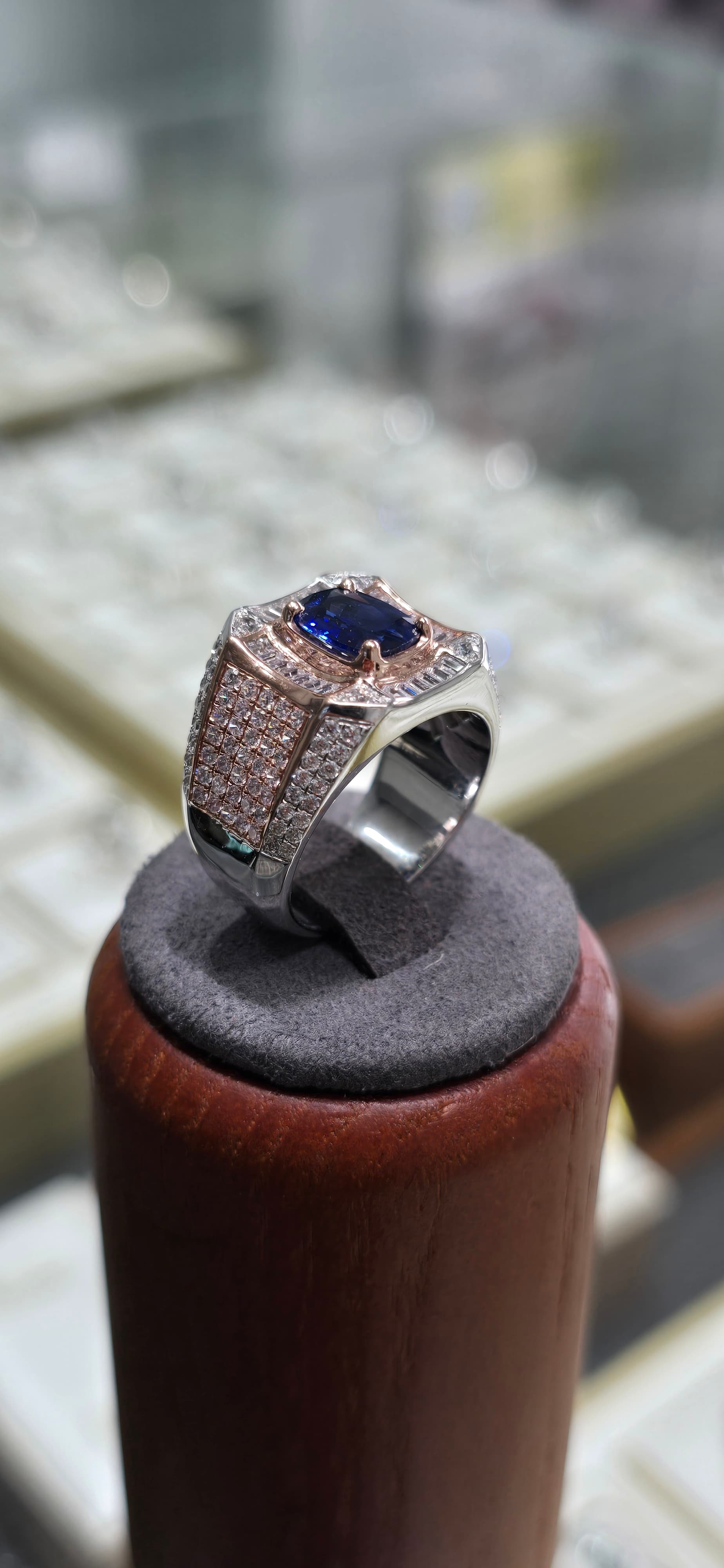 Blue Sapphire Royale – Cincin Lelaki, gambar 4 daripada 5